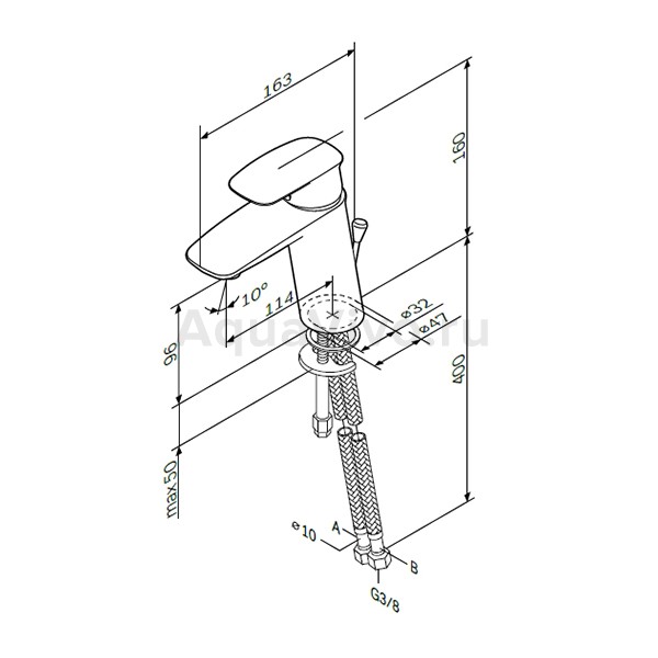 Смеситель AM.PM Spirit V2.1 F71A02100 для раковины