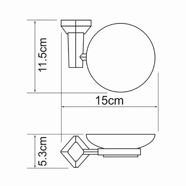 Мыльница WasserKRAFT Aller K-1129C, цвет хром