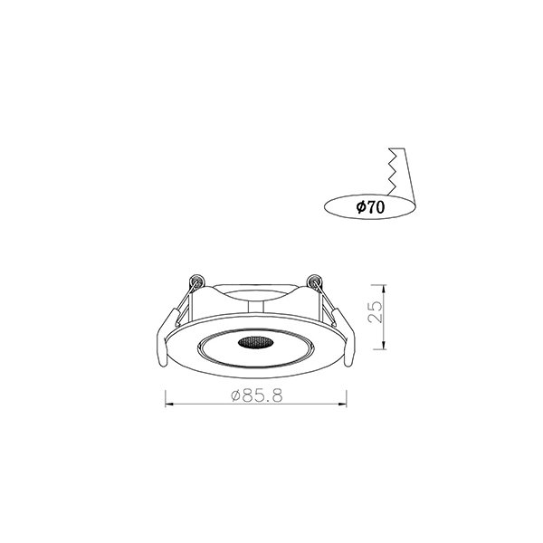 Точечный светильник Arte Lamp Kaus A4761PL-1WH, арматура белая, 9х9 см - фото 1