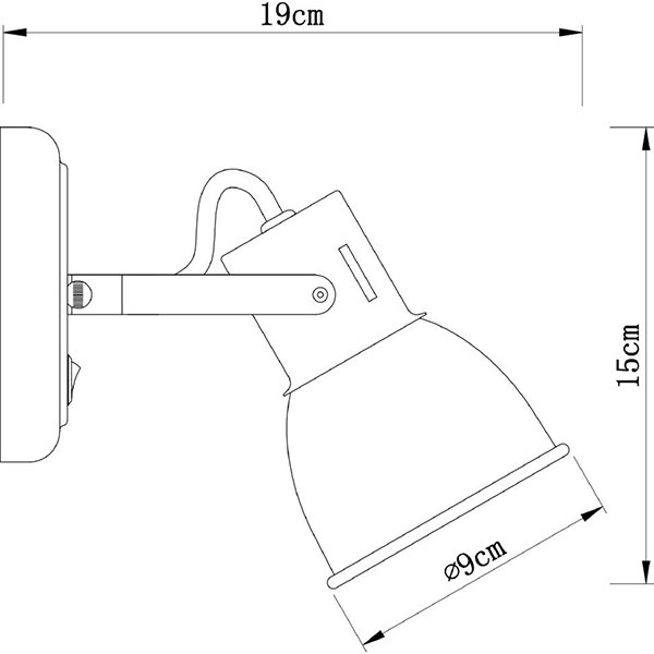 Спот Arte Lamp Jovi A1677AP-1GY, арматура серая, плафон металл серый, 9х19 см