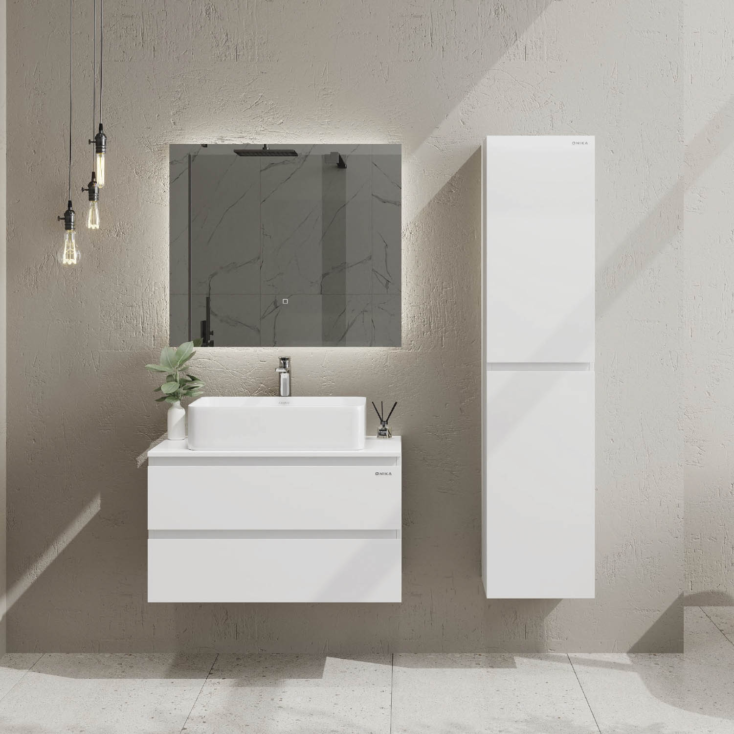 Мебель для ванной Оника Алеста 80, цвет белый