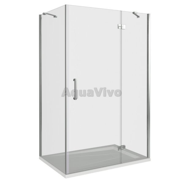 Душевой уголок Good Door Saturn WTW+SP-C-CH-R 120x90, стекло прозрачное, профиль хром, правый - фото 1