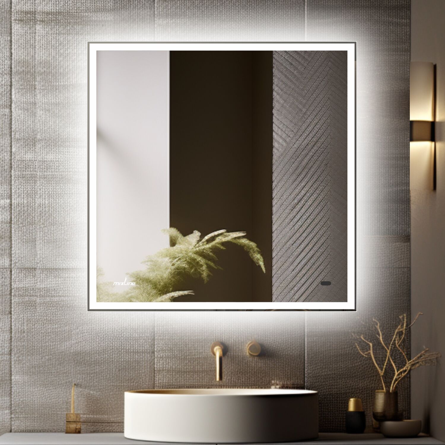 Зеркало Mixline Велес 2 70x80, с подсветкой, функцией антизапотевания - фото 1