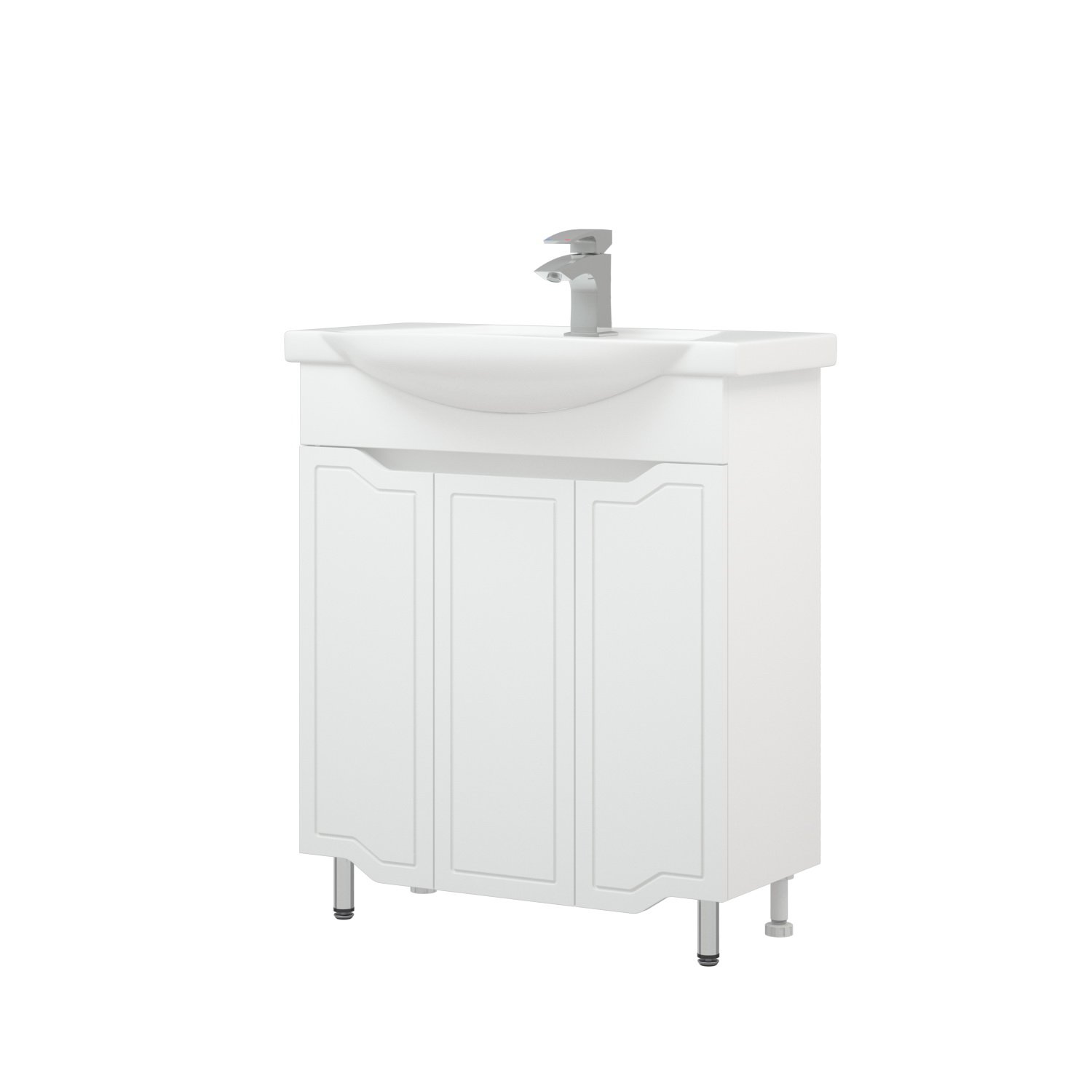 Тумба под раковину Corozo Мирра 75, цвет белый - фото 1