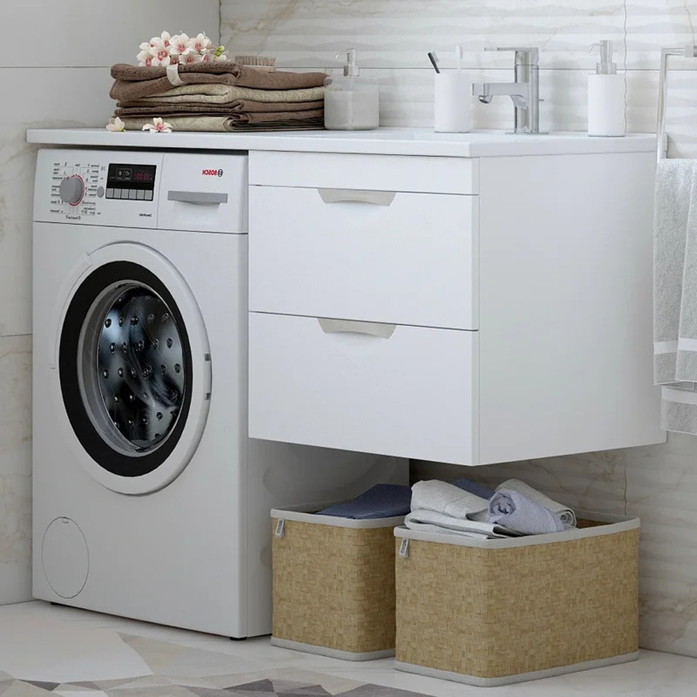 Тумба под раковину Corozo Алиот 56, подвесная, цвет белый