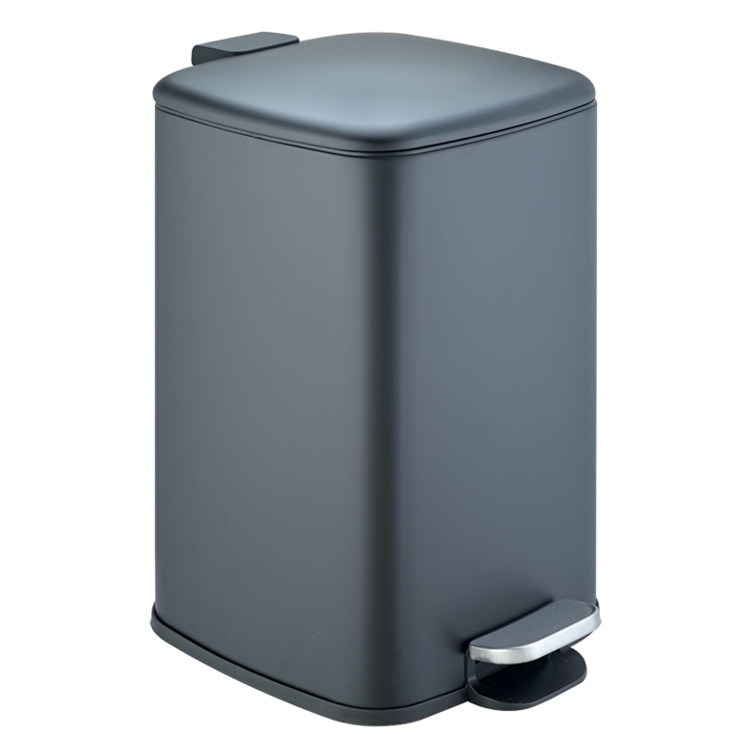 Ведро для мусора Weltwasser BERG BL 12L, нажимной механизм, крышка Soft Close, 12 литров, цвет черный матовый