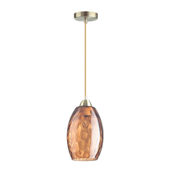 Подвесной светильник Lumion Sapphire 4485/1, арматура бронза, плафон стекло коричневое
