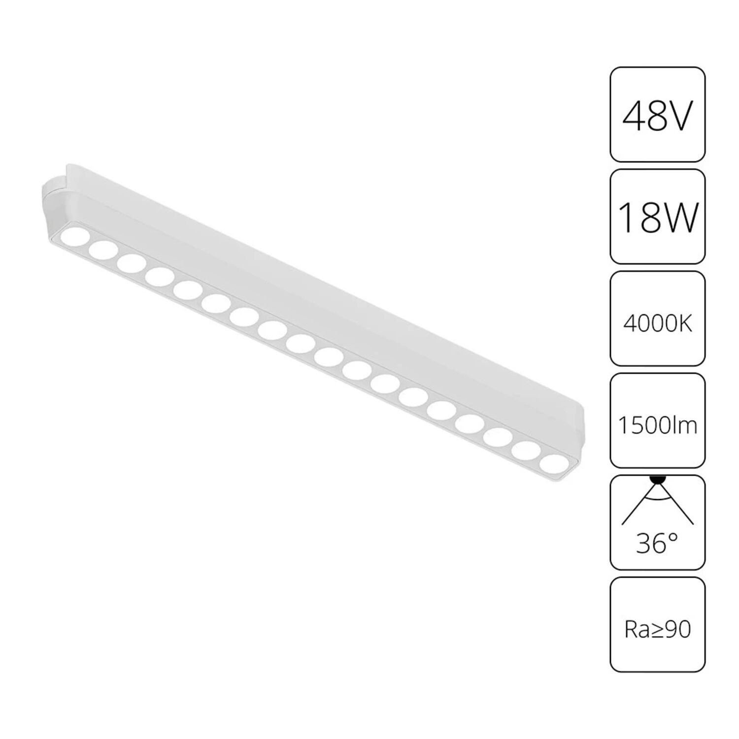 Магнитный трековый светильник Arte Lamp Rapid A6169PL-1WH, арматура белая   
