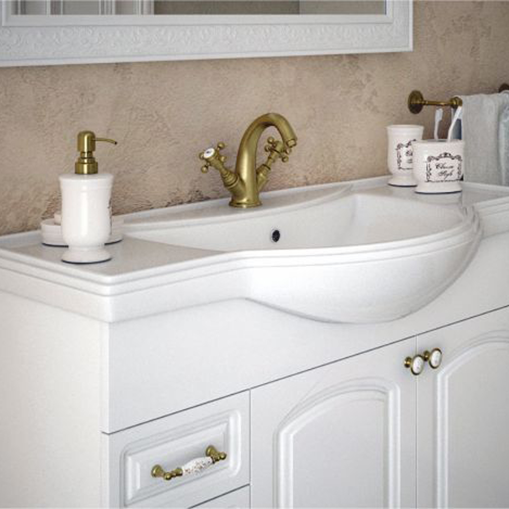 Мебель для ванной Corozo Классика 105, цвет белый - фото 1