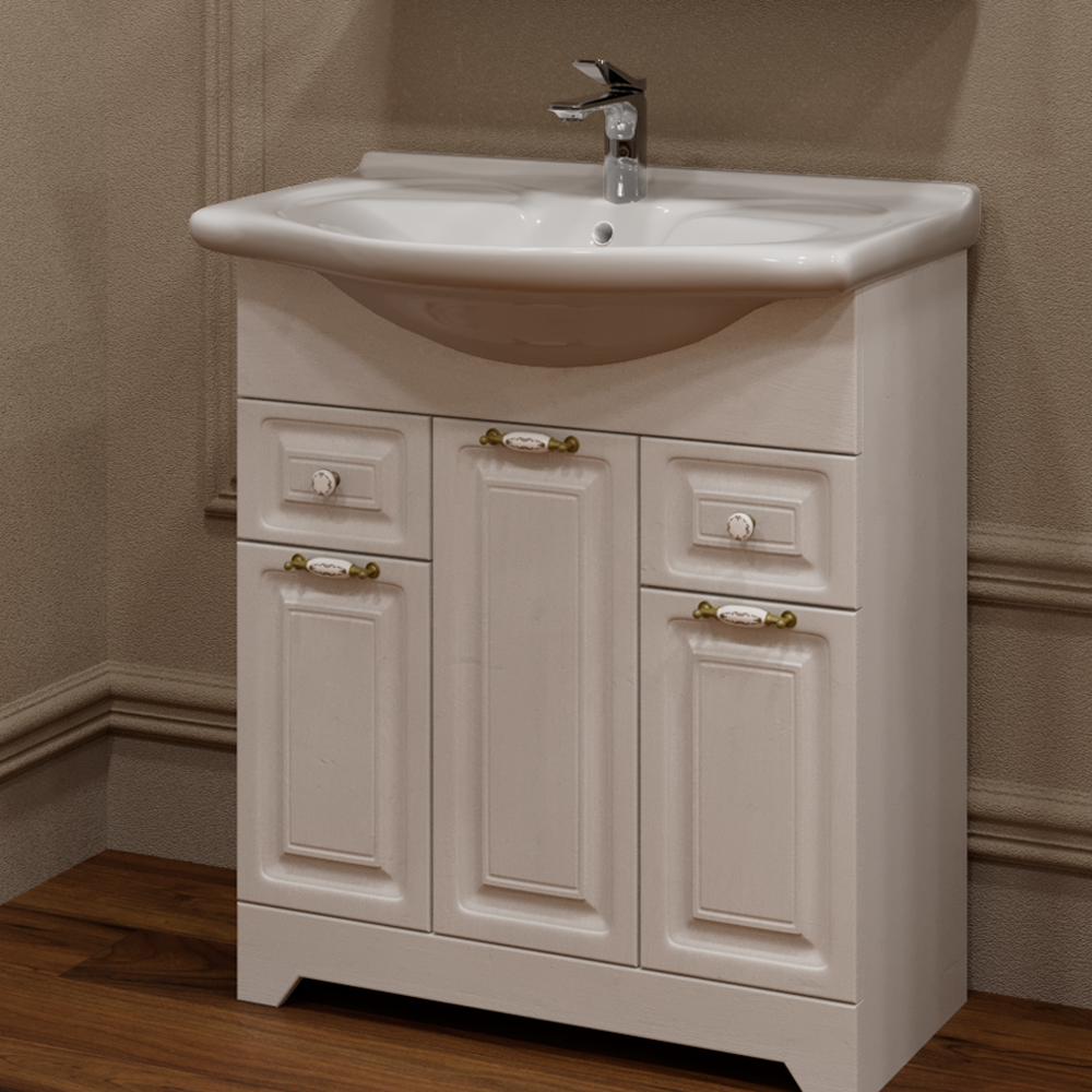 Мебель для ванной Stella Polar Кармела 85, цвет ольха белая - фото 1