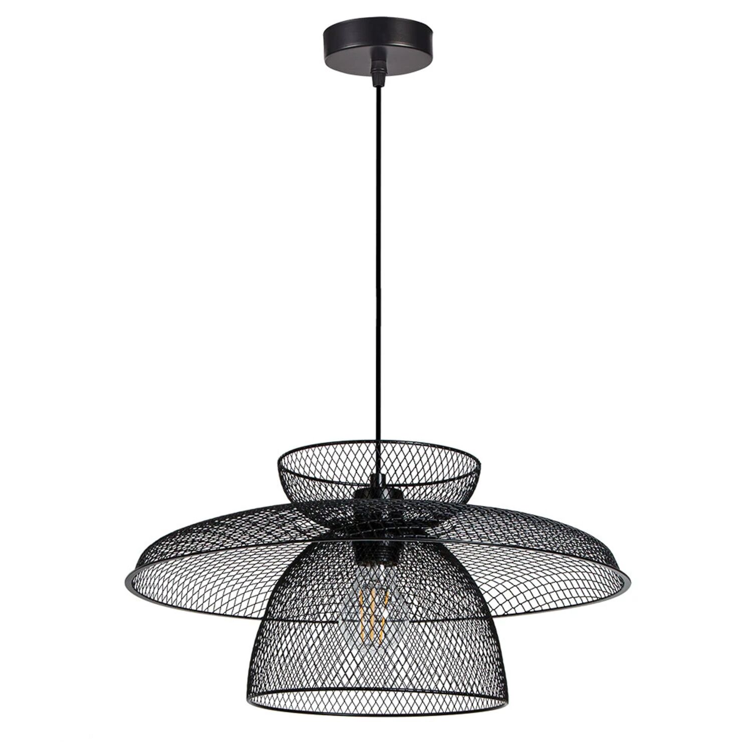 Подвесной светильник Arte Lamp Castello A7067SP-1BK, арматура черный, плафон металл черный