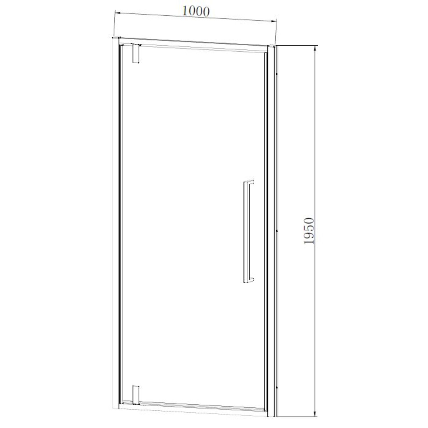 Душевая дверь Vincea Alpha VDP-3AL 100x195, стекло прозрачное, профиль брашированное золото - фото 1