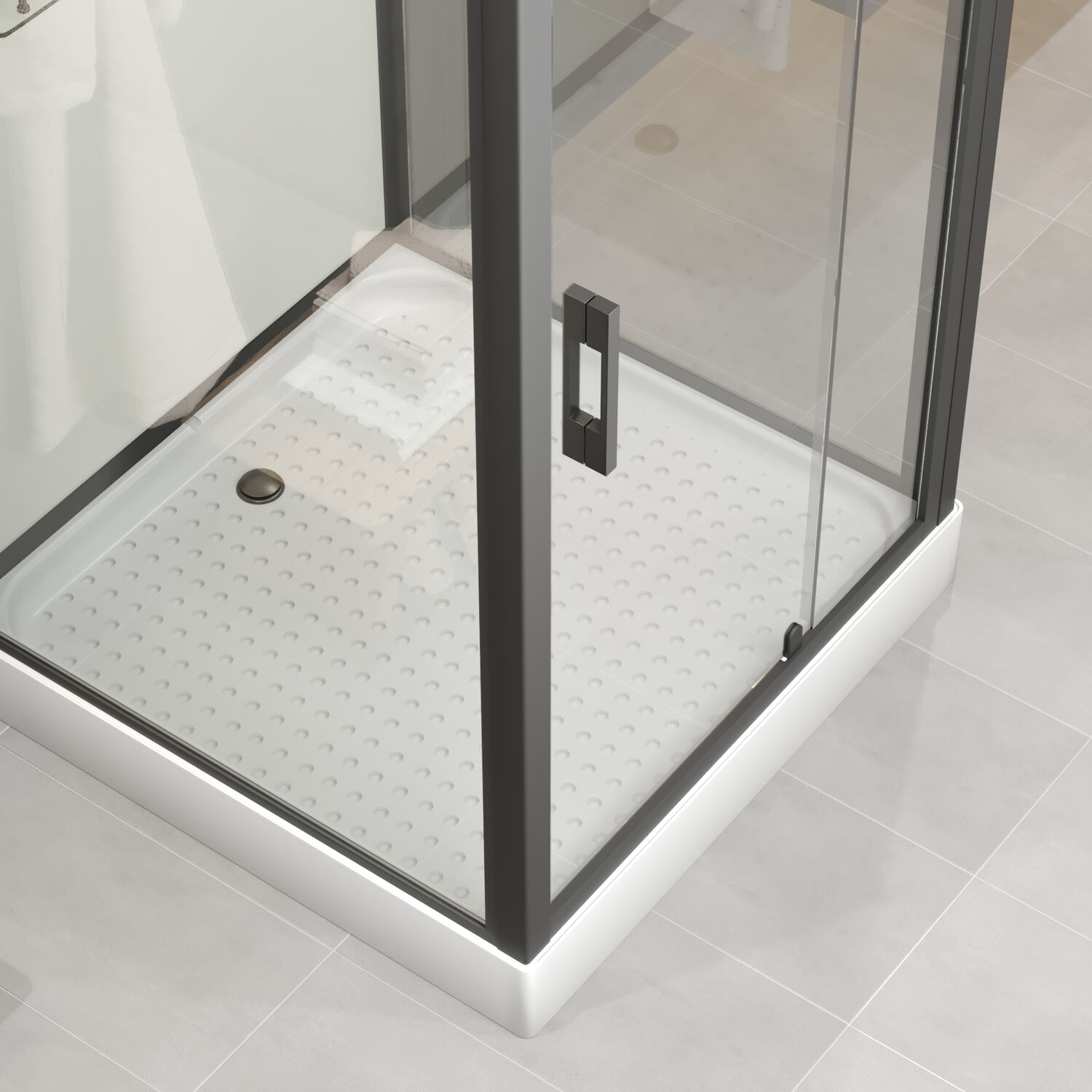 Душевая кабина Niagara Standart ST100/15Q/BL 100х100, стекло прозрачное, профиль черный матовый, с крышей - фото 1