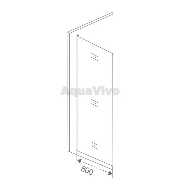 Боковая стенка Good Door Galaxy SP-80-C-CH 80, стекло прозрачное, профиль хром - фото 1
