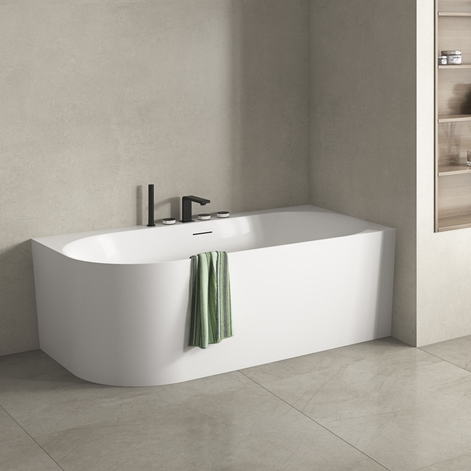 Ванна Vincea VBT-704-1800-R 180x80 акриловая, правая, цвет белый