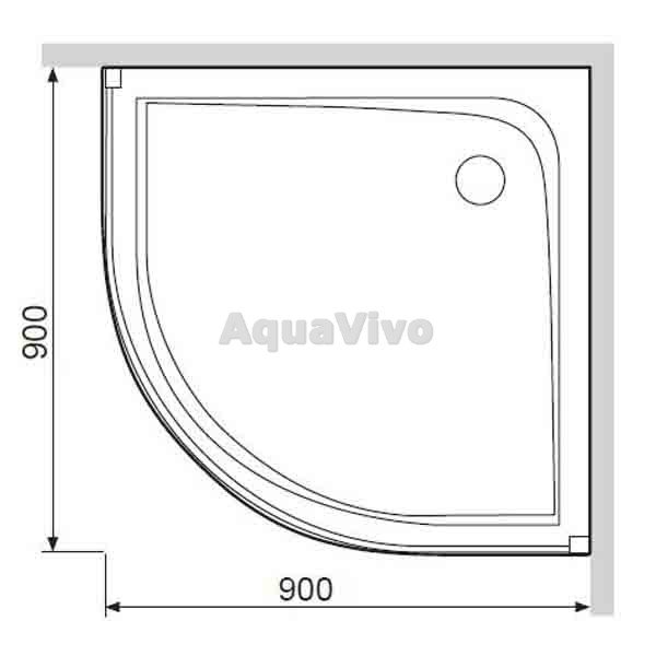 Поддон для душа AM.PM Gem 90x90, акриловый, цвет белый - фото 1