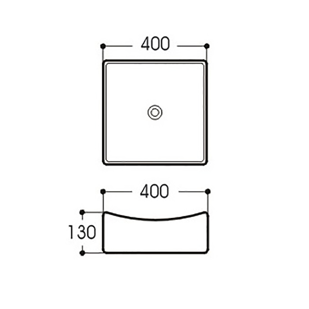 Раковина Акватек AQ5516-00 накладная, 40x40 см, цвет белый