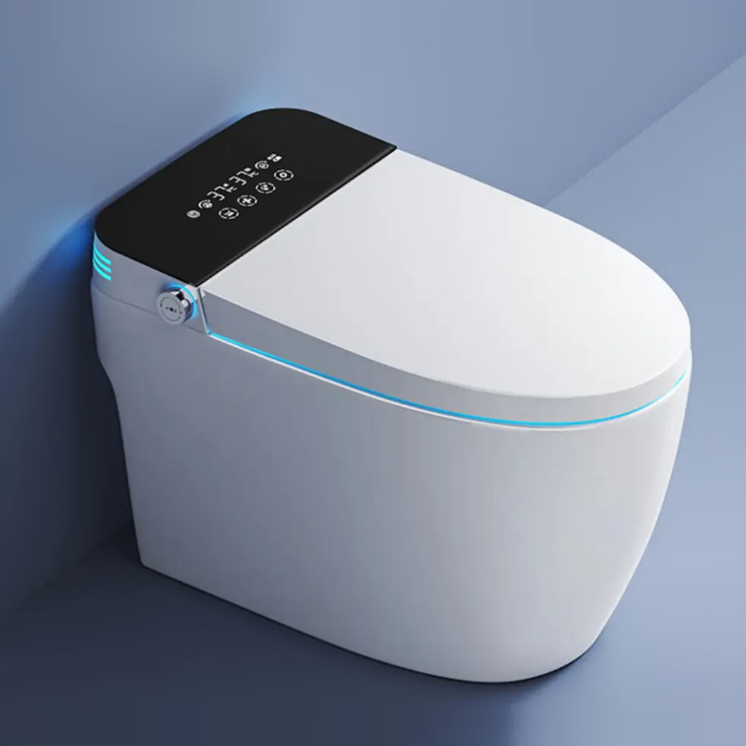 Унитаз CeruttiSPA Ezio Smart CT11168 приставной, безободковый, с сиденьем микролифт, с дистанционным управлением, цвет белый - фото 1