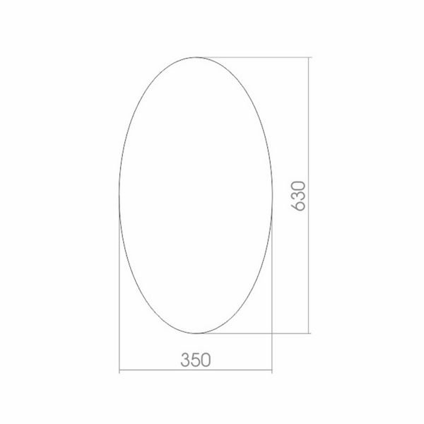 Зеркало Mixline Овал 35x63