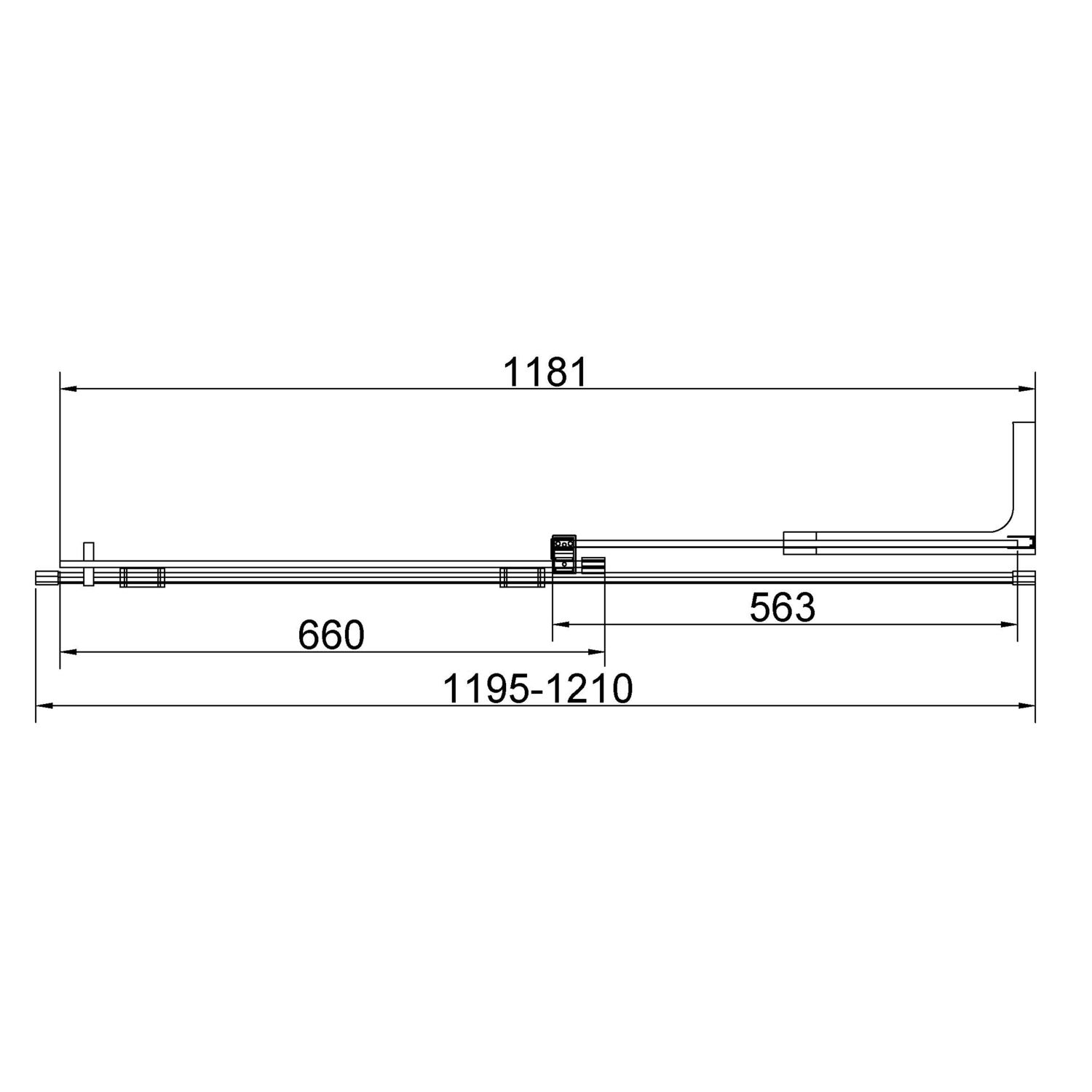 Душевая перегородка Vincea Walk-In VSW-4WSL 120x200, стекло прозрачное, профиль вороненая сталь - фото 1