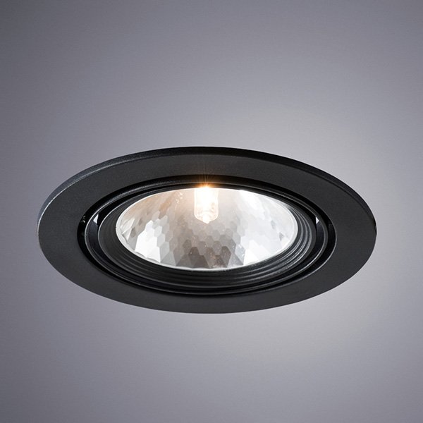 Точечный светильник Arte Lamp Apus A6664PL-1BK, арматура черная, 18х18 см - фото 1