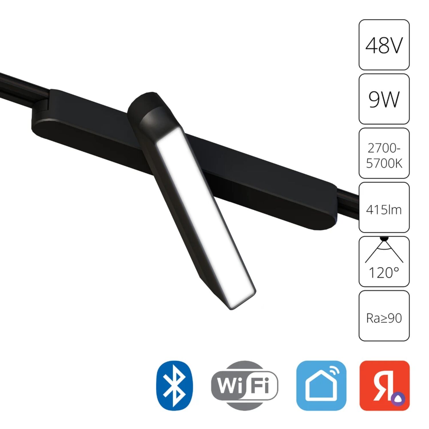 Магнитный трековый светильник Arte Lamp Rapid A2960PL-1BK, арматура черный 