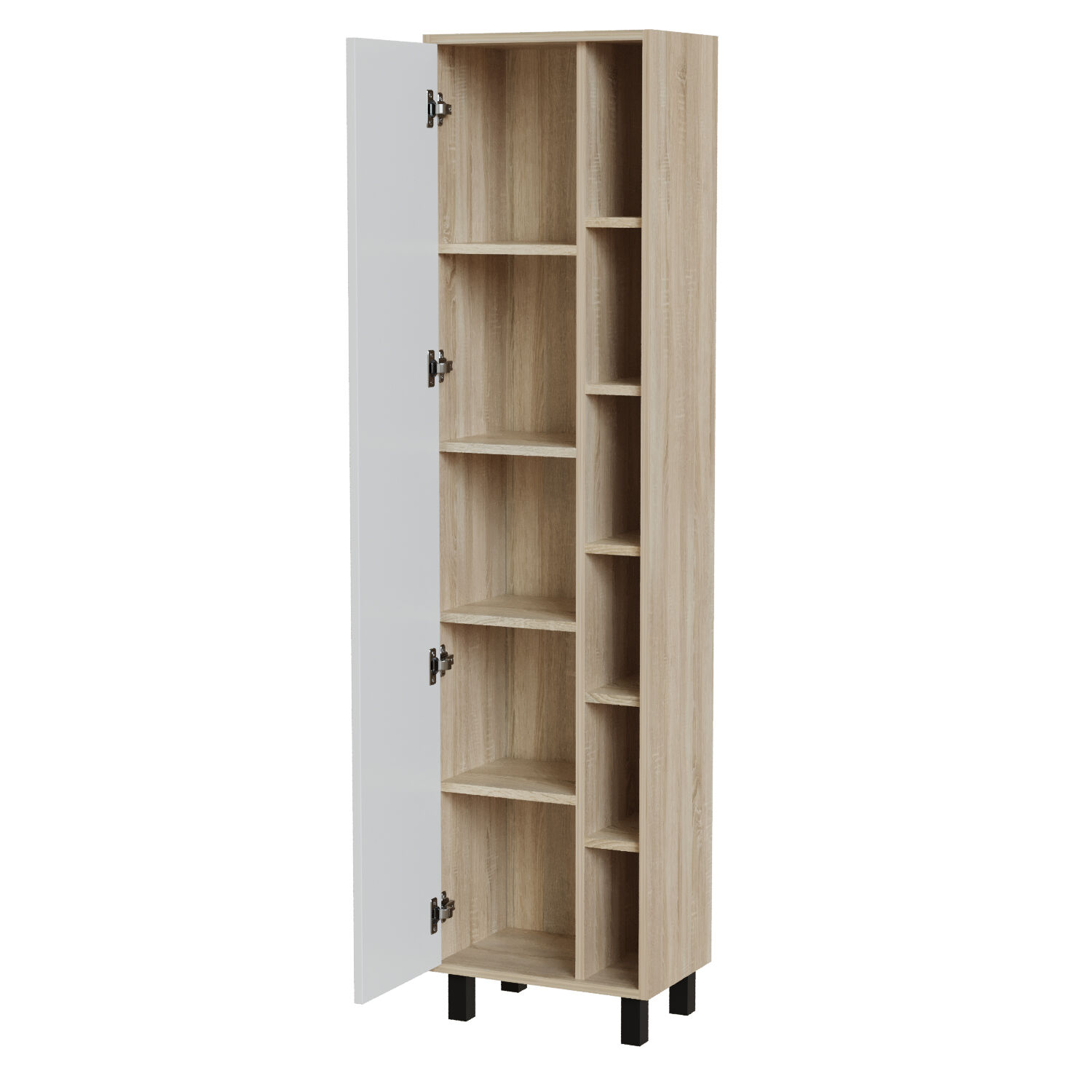 Шкаф-пенал Mixline Милтон 50, левый, цвет дуб сонома / белый - фото 1