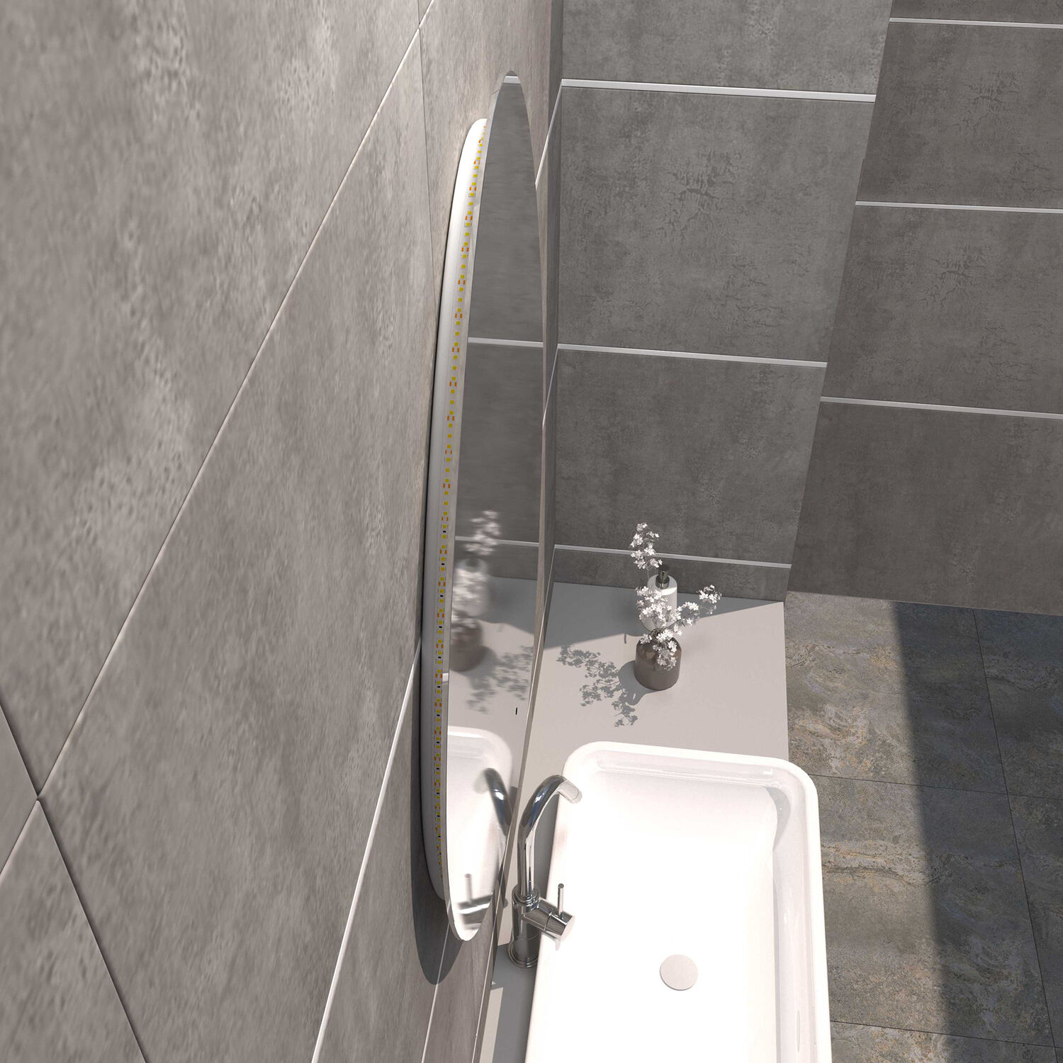 Зеркало Mixline Грейс ТХ 70x100, с подсветкой