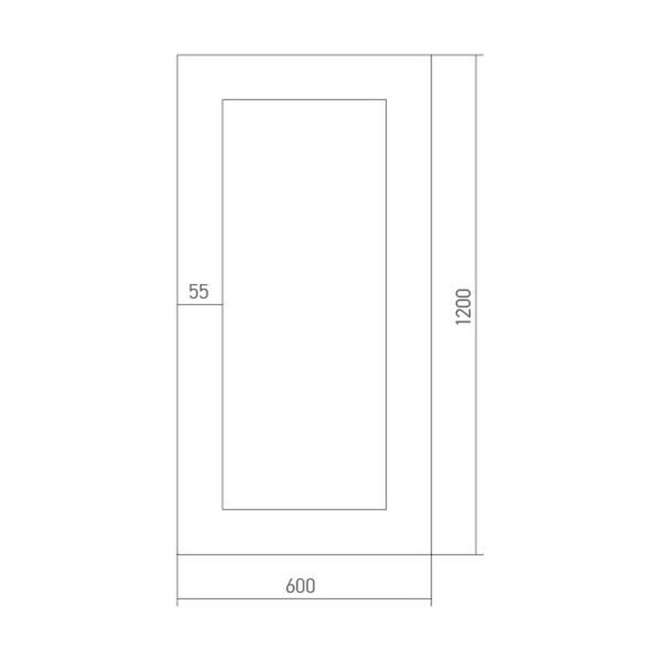 Зеркало Mixline Дуб 60x120 в раме