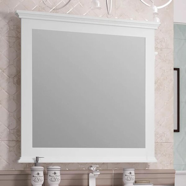 Зеркало Опадирис Палермо 90x90, цвет белый матовый