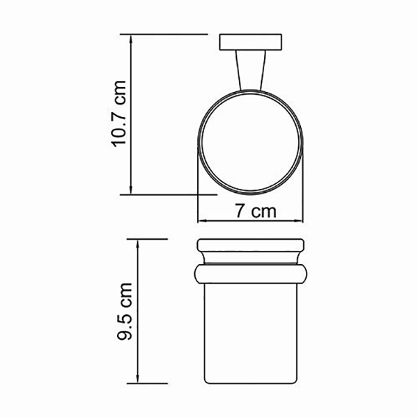 Стакан WasserKRAFT Lippe K-6528, цвет хром