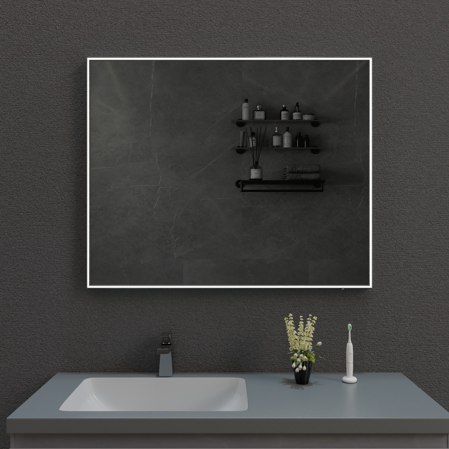 Зеркало Esbano ES-3803 KD 100x80, с подсветкой, диммером, функцией антизапотевания
