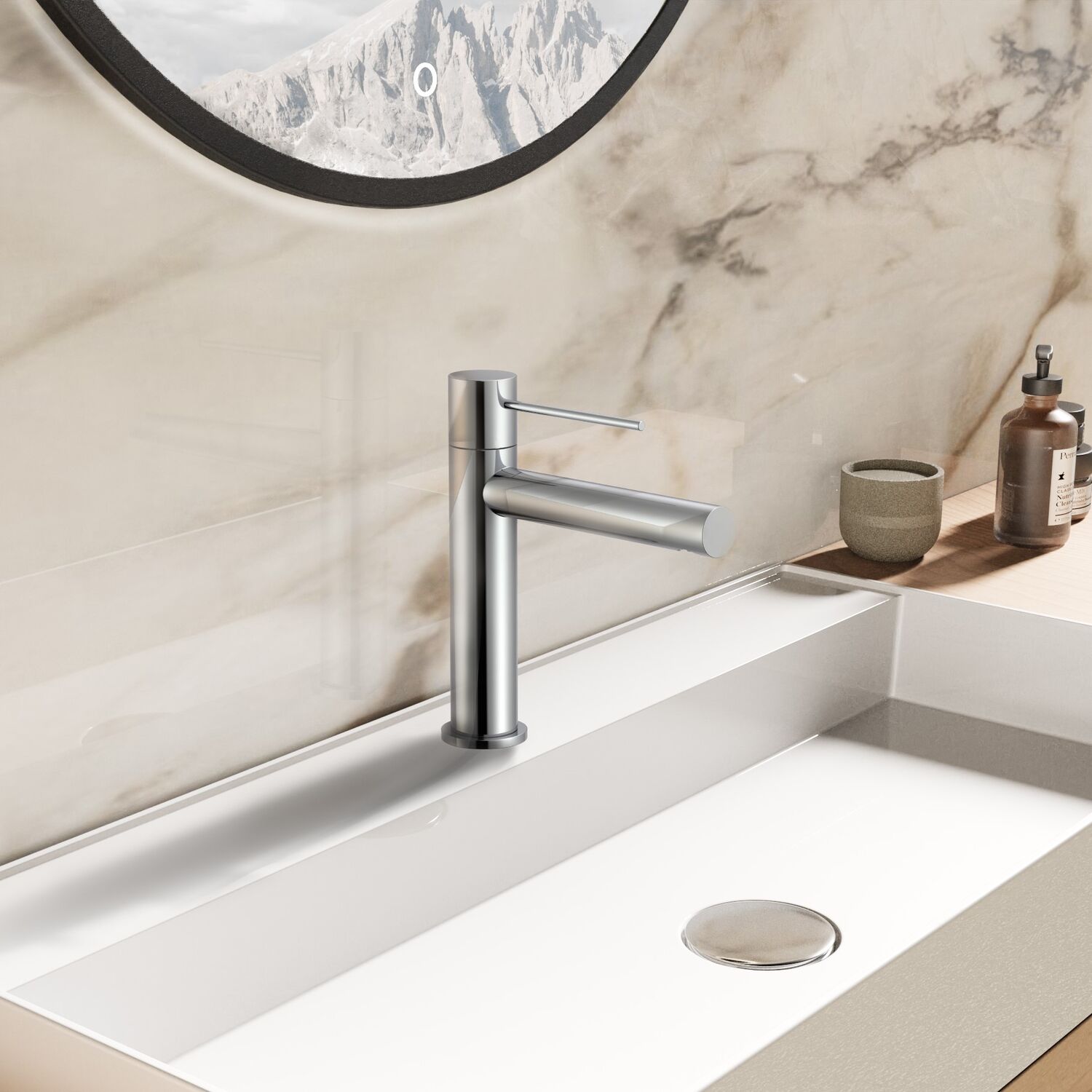 Смеситель Vincea Aspire VBF-4AS01CH для раковины, цвет хром - фото 1