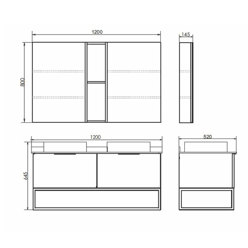 Мебель для ванной Comforty Порто 120-2, цвет дуб дымчатый