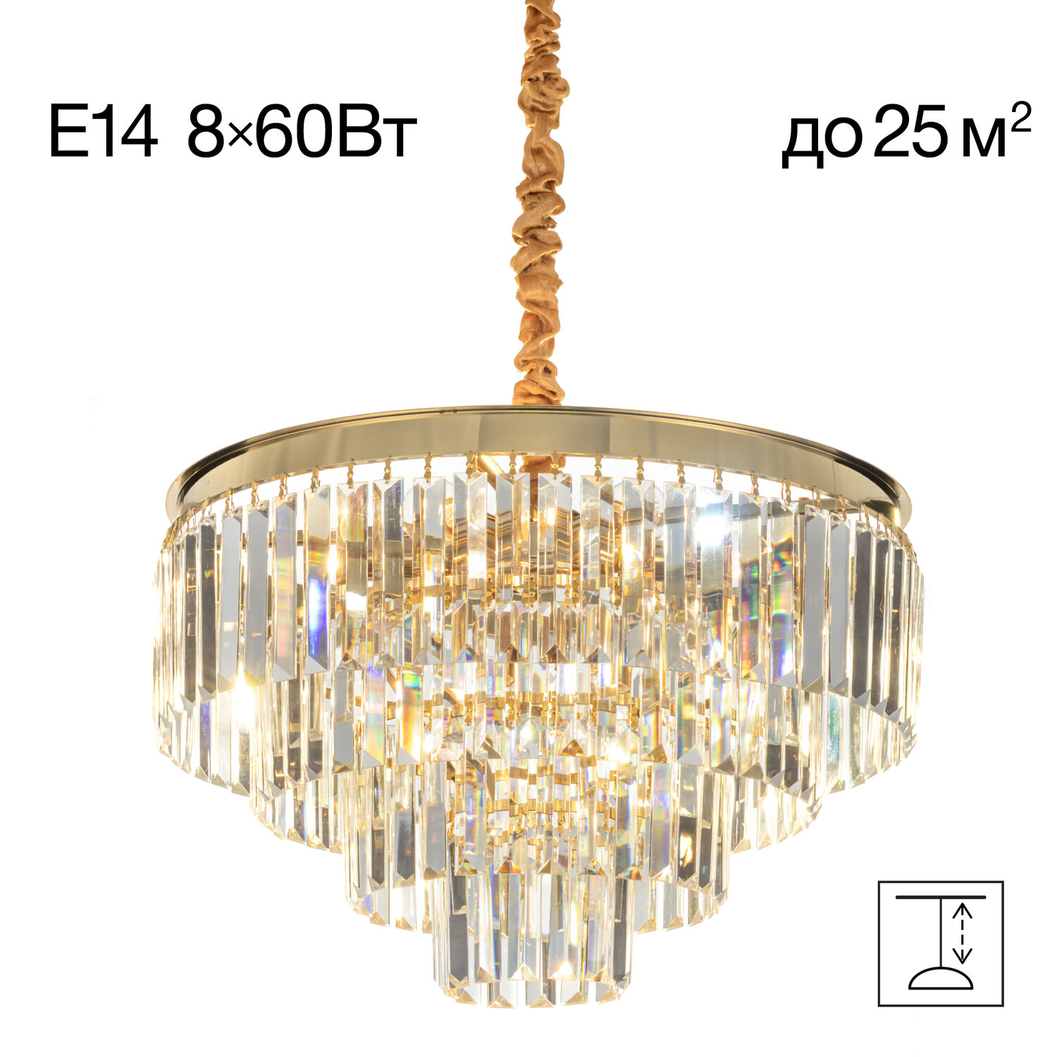 Подвесная люстра Citilux Ricky CL314153, арматура бронза