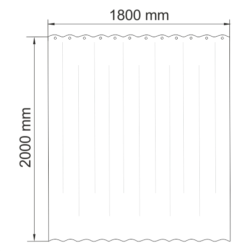 Штора для ванной WasserKRAFT Oder SC-30301, 180x200, цвет зеленый