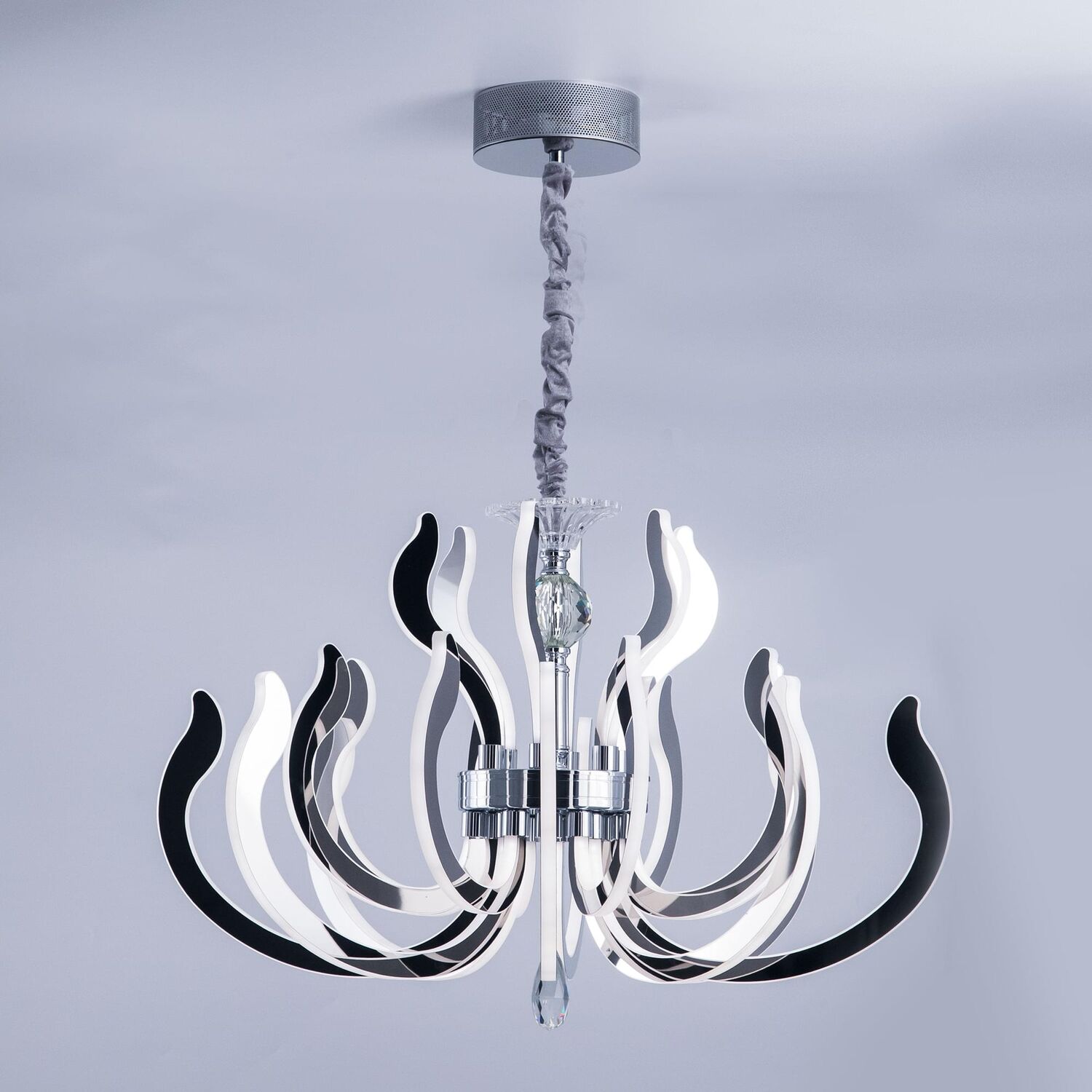 Подвесная люстра Citilux Miranda EL337P18, арматура хром, плафоны акрил белый - фото 1