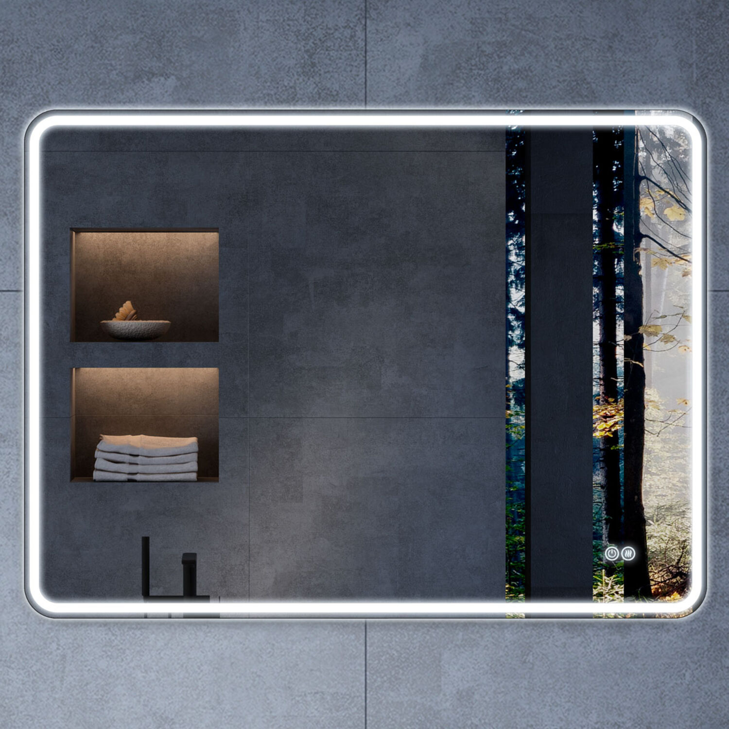 Зеркало Vincea VLM-3VC908-2 90х80, с подсветкой, функцией антизапотевания и диммером