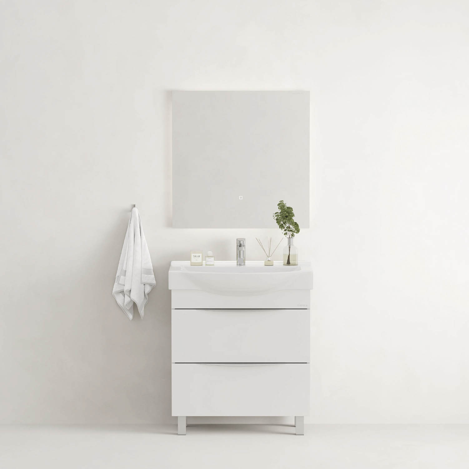 Мебель для ванной Оника Навиа 65, напольная, цвет белый - фото 1