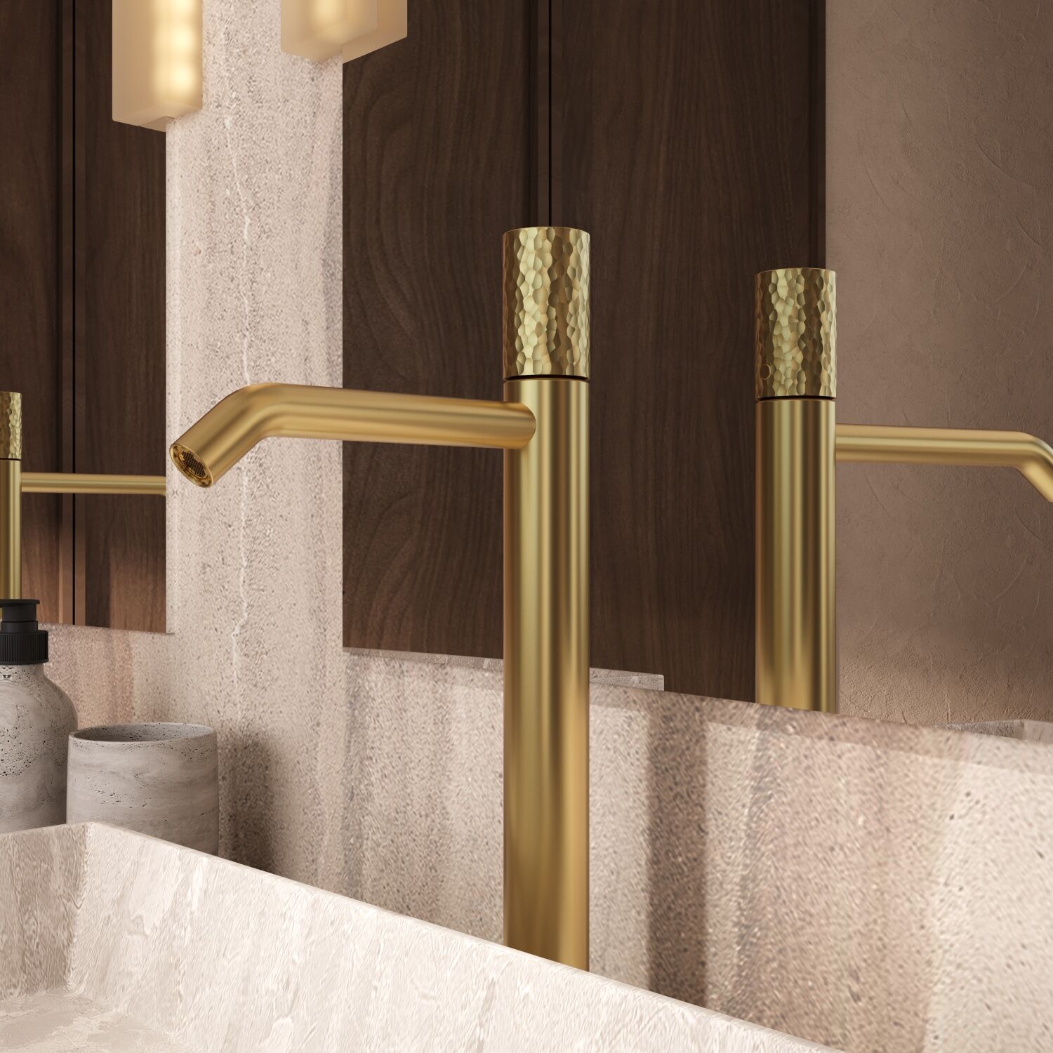 Смеситель Vincea Aura VBF-6AU2BG для раковины, цвет брашированное золото - фото 1