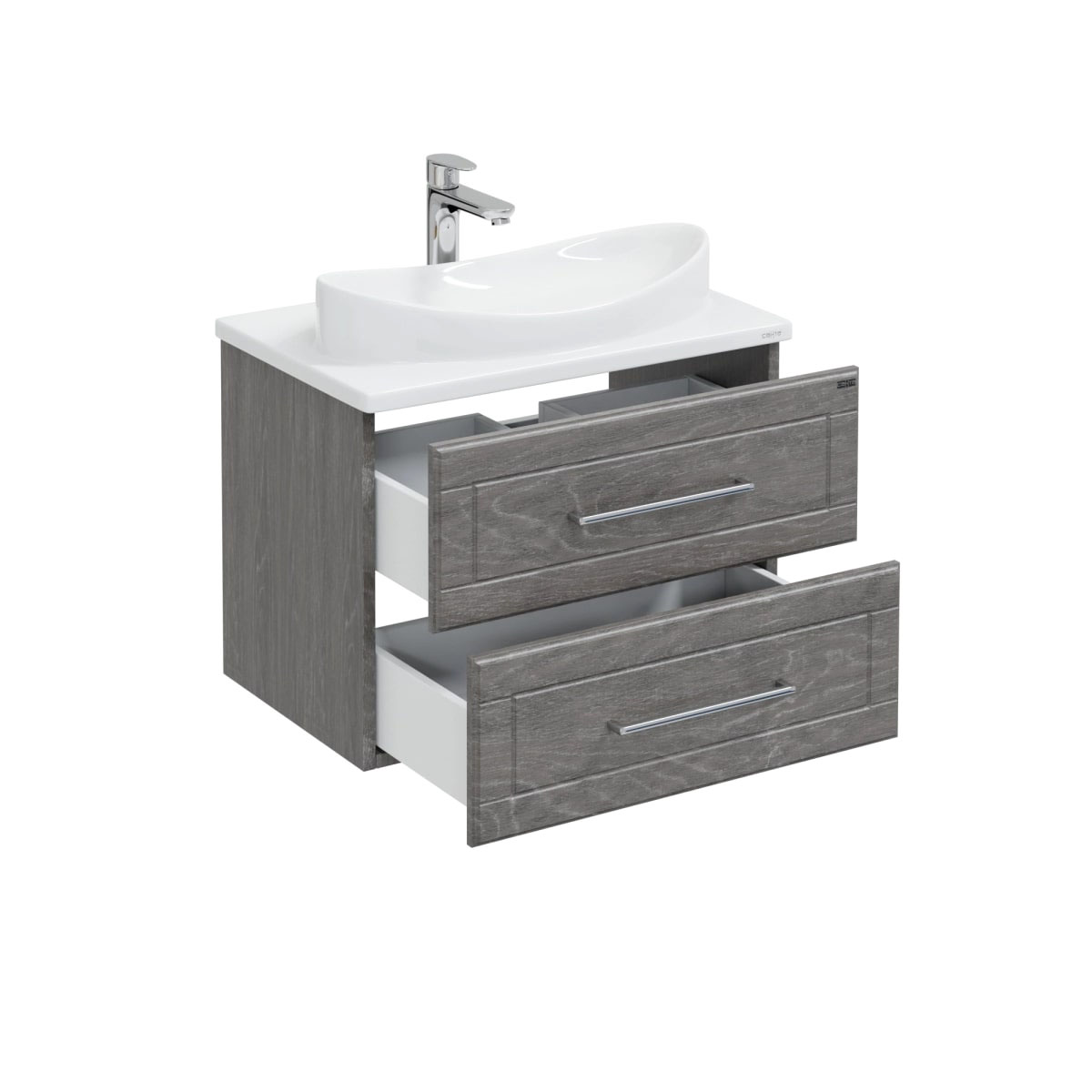 Тумба под раковину Санта Венера 70 подвесная, цвет дуб шале графит - фото 1