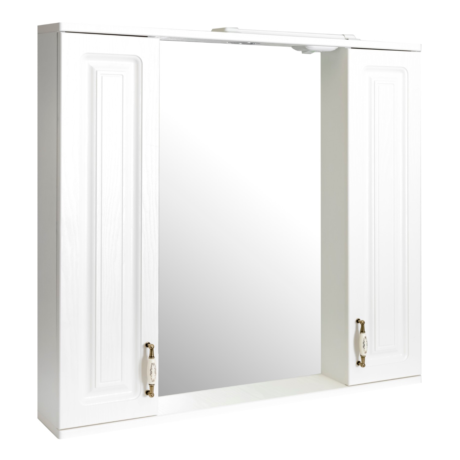 Шкаф-зеркало Stella Polar Кармела 85/С, с подсветкой, цвет ольха белая