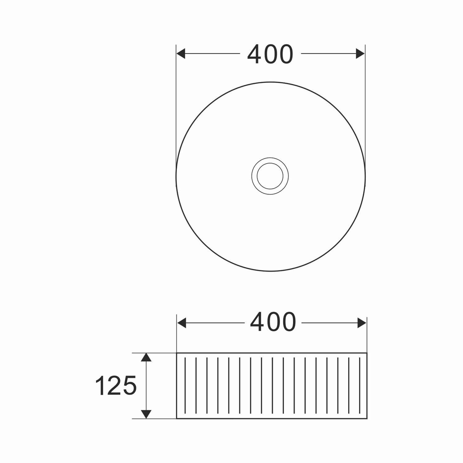 Раковина Mixline Wave Solo 40x40 накладная, цвет белый - фото 1