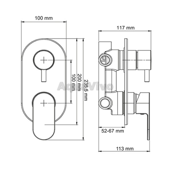 Душевой комплект WasserKRAFT Dinkel A175819, встраиваемый, цвет хром