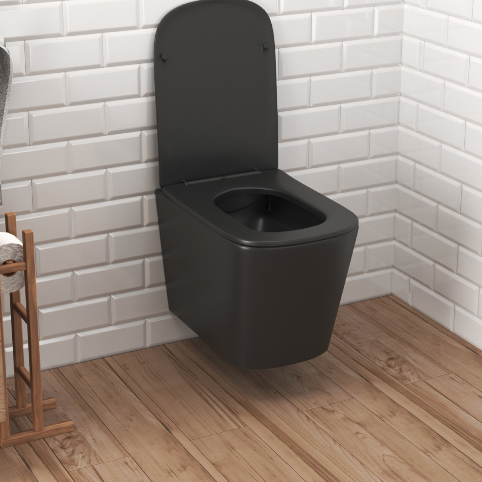 Комплект: Инсталляция JK511101+Кнопка JK941572MB черная+Verna JK3021028MB черный унитаз