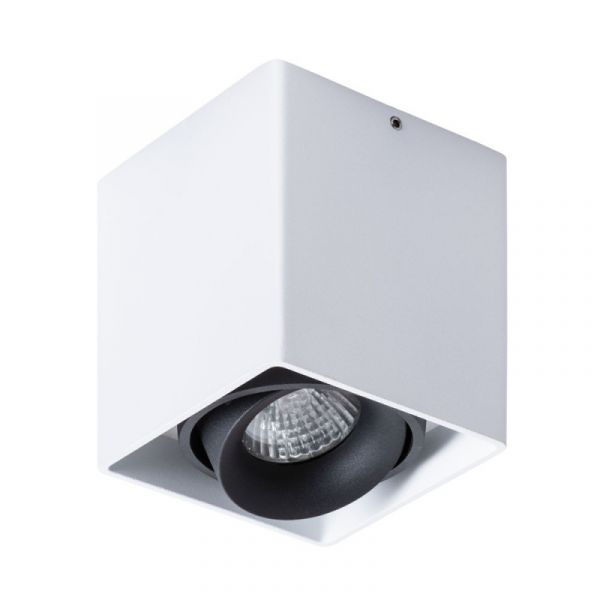 Точечный светильник Arte Lamp Pictor A5654PL-1WH, арматура цвет белый, плафон/абажур металл, цвет белый/черный