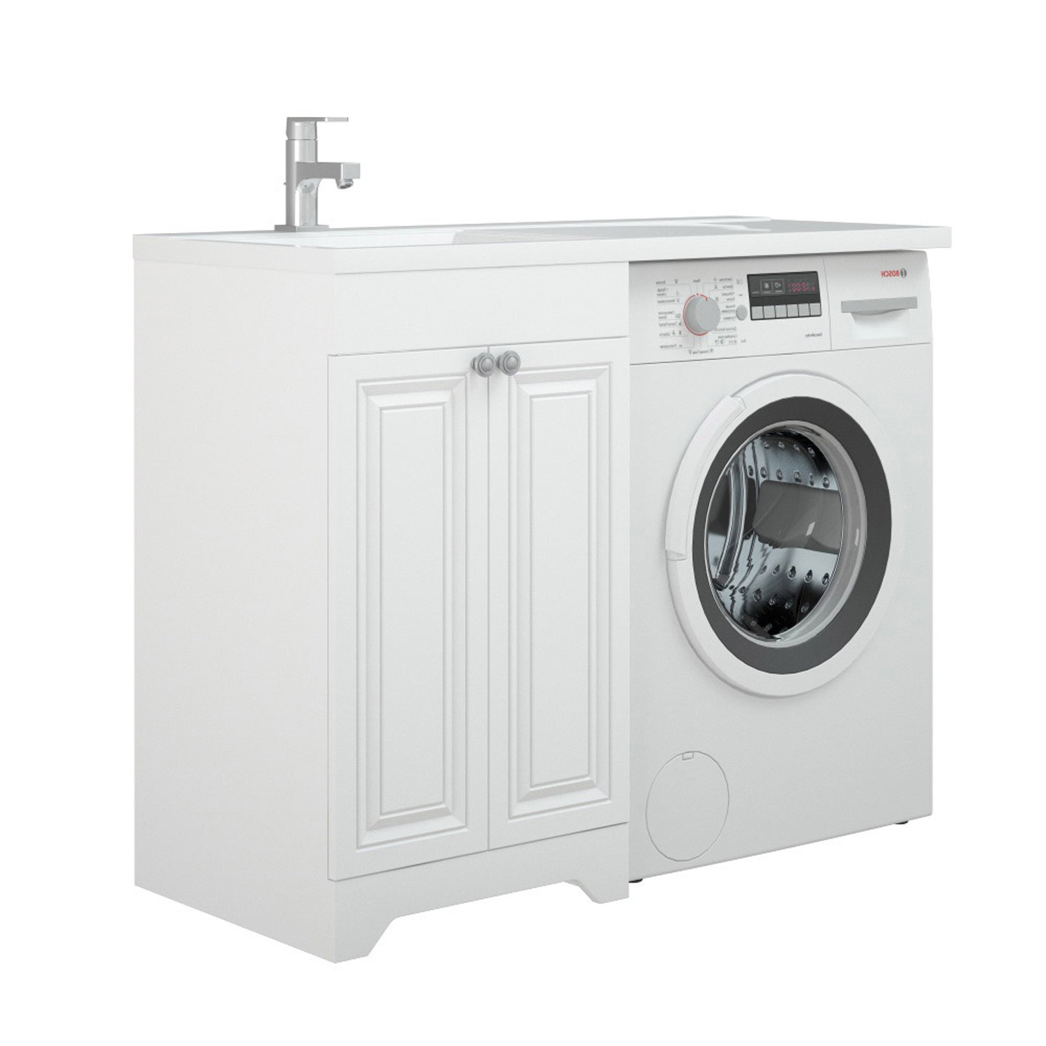 Мебель для ванной Corozo Леон 110 напольная, с тумбой 50 см, цвет белый - фото 1