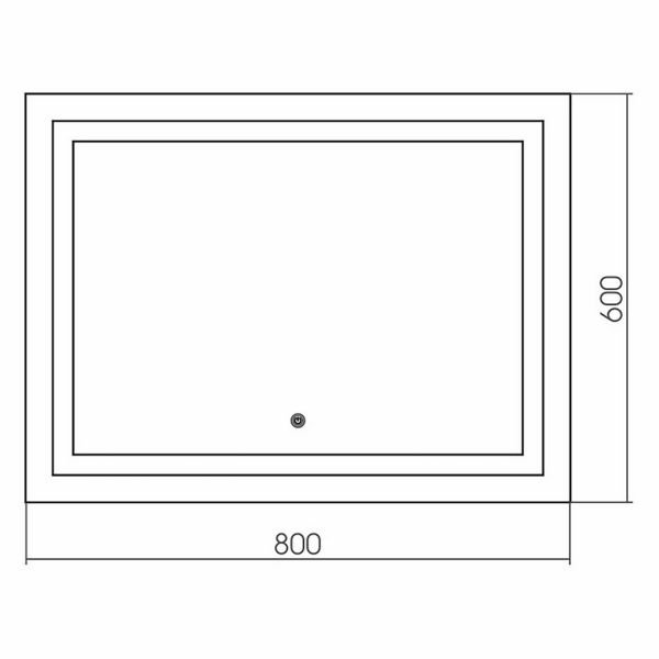 Зеркало Mixline Ливия-2 80x60, с подсветкой, с антизапотеванием - фото 1