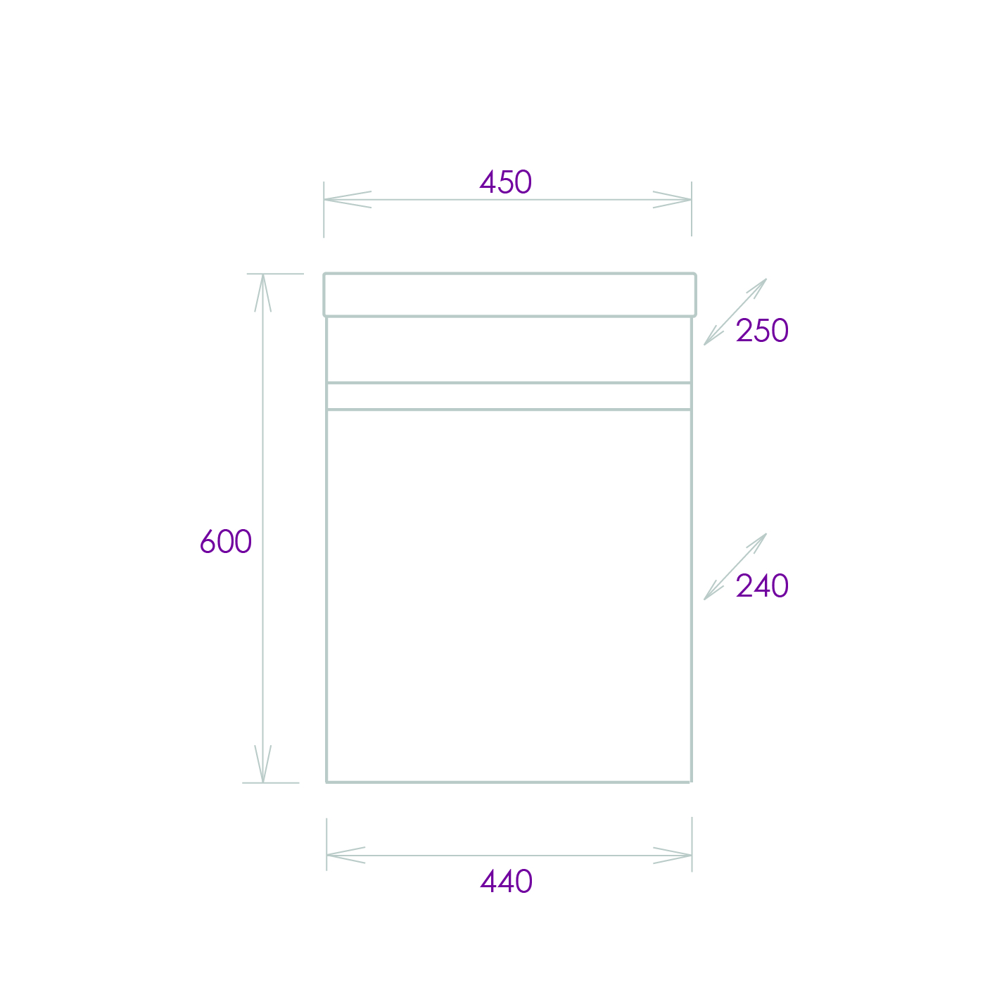 Мебель для ванной Оника Милтон 45, подвесная, цвет белый