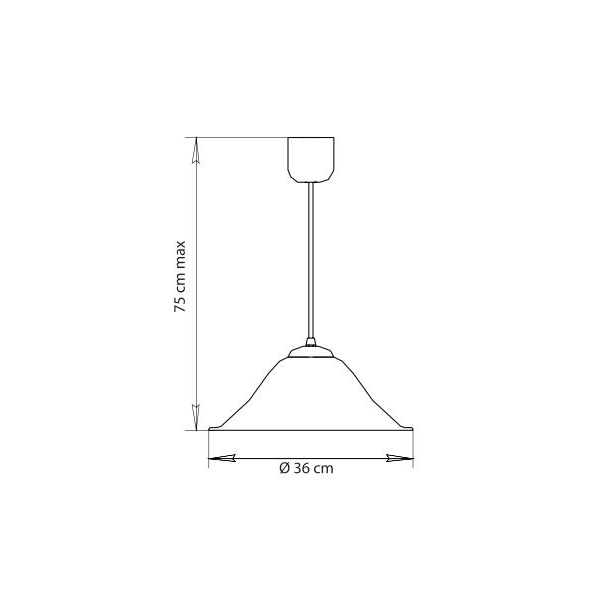 Подвесной светильник Arte Lamp Cucina A3421SP-1WH, арматура белая, плафон стекло белое с рисунком, 36х36 см - фото 1